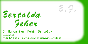 bertolda feher business card